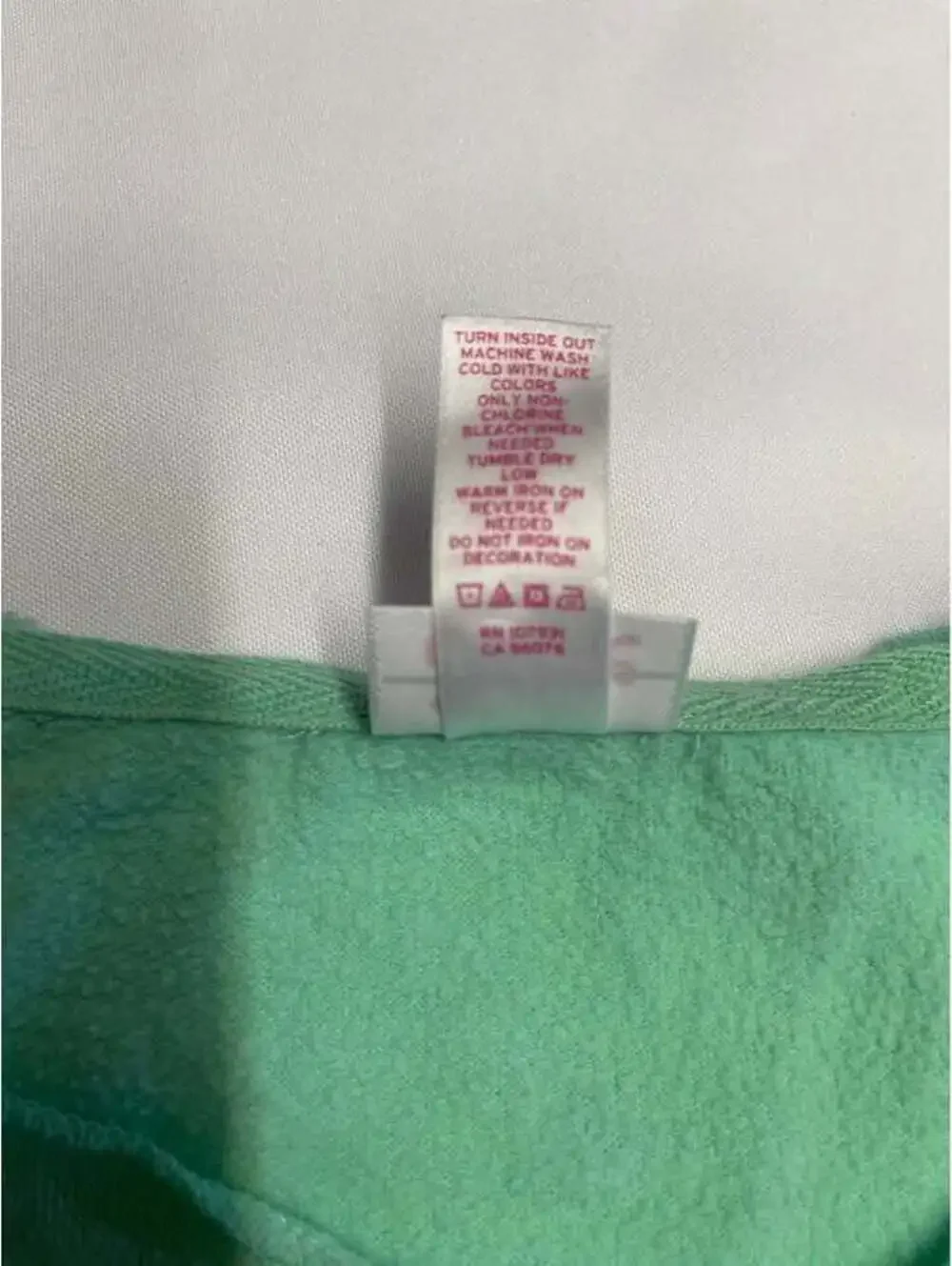 Justice Girls Size 8 Mint Green Love Graphic Pullover Sweatshirt